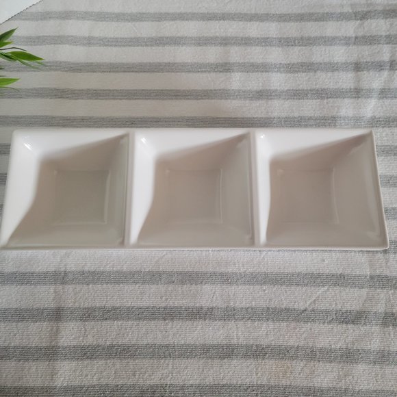 Crate and Barrel Divided Melamine Serving Tray - Picture 3 of 9